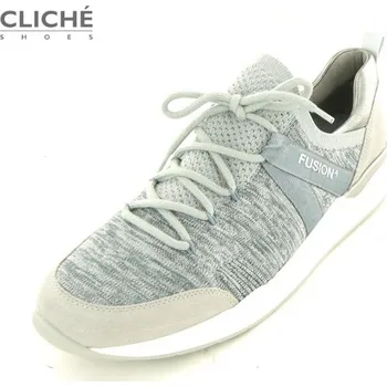 Dámské polobotky Stříbrno-šedé tenisky ARA Fusion 4, 12-14681 42