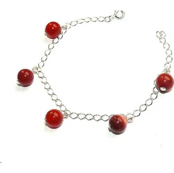 Náramek Stříbrný náramek přírodní kámen achát , karneol (Stříbrný náramek přírodní kámen)