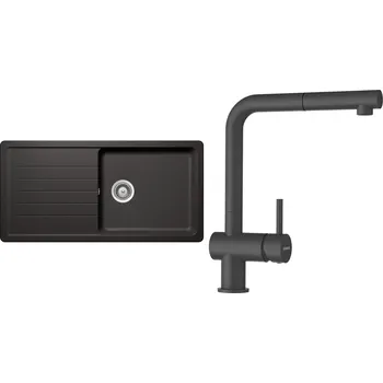 Granitový dřez Set Schock S3-2 (dřez Toledo D-100L Stone + baterie Epos.120 Stone)
