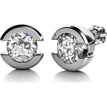 Náušnice Couple, Náušnice Joy, bílé zlato se zirkony, 585-68-3-0474.1B00.0.00.001.05