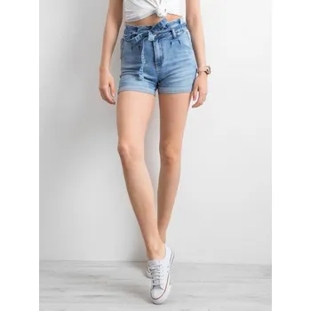 Dámské kraťasy Dámské šortky džínové KAUR s páskem modré