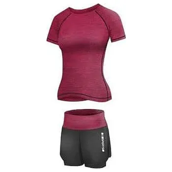 Merco Runner Short 2W fitness set plum Velikost oblečení: XL