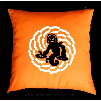 Dekorativní polštářek TEKNOSHOP Cyber Ghost tekno polštářek s potiskem zelený