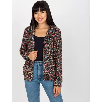 Dámská mikina Dámská mikina s kapucí vzorovaná RUE PARIS černo-žlutá