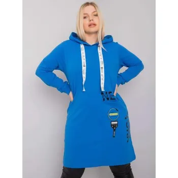 Dámská tunika Dámská tunika s kapucí plus size ASHFORD tmavě modrá