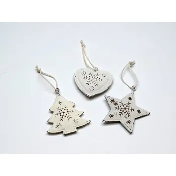 Vánoční dekorace Přízdoba plechová , Varianta srdce