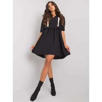 Oblečení a móda Dámské šaty s viskózou Crystal RUE PARIS černé