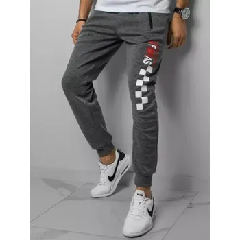 Pánské tepláky s potiskem šedé HAS