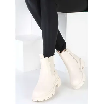 Dámská zimní obuv Prety Béžové chelsea boty 6511-4BE Velikost: 38