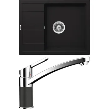 Granitový dřez Set Schock S17-5 (dřez Manhattan D-100 Onyx + baterie SC-90 Onyx)