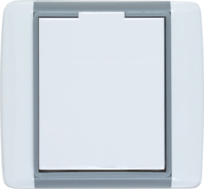 Centrální vysavače Praha - Zásuvka design ABB Element bílá/ledově šedá s rámečkem