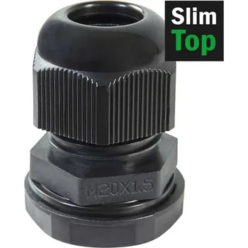 250132 Vývodka kabelová SlimTop M 63 IP 68, černá, Haupa