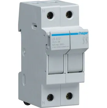 Jistič LSN512 Odpojovač válcových pojistek 32A 1P+N 690V L38, Hager