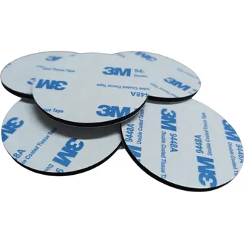 Autošampón Fixační bod z MP01 tl. 2mm + 3M 9448A oboustranně lepicí, průměr 50mm, černý