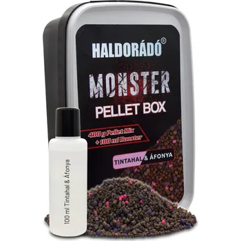 Nástraha HALDORADO Monster Pellet Box Kalamár Borůvka 400g (HALDORADO Monster Pellet Box Kalamár Borůvka 400g)