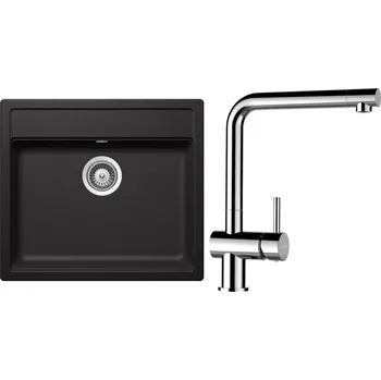 Granitový dřez Set Schock S10-8 (dřez Mono N-100 Stone + baterie Epos Chrom)