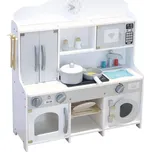 BINO Dřevěná kuchyňka s pračkou bílá