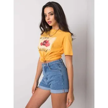 Dámské tričko Dámské tričko s aplikací RAMIRA světle oranžové