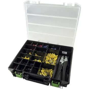 Kleště 260762 Sada 1250 ks lisovacích zakončení + 1 ks lisovací kleště 210761 v plast. kufru, Haupa