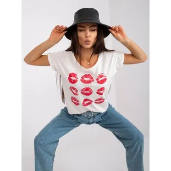 Dámské tričko Dámské tričko s potiskem Malvina MAYFLIES ecru