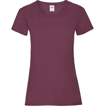 Dámské tričko Fruit of the Loom Dámské triko 61-372-0 Burgundy M