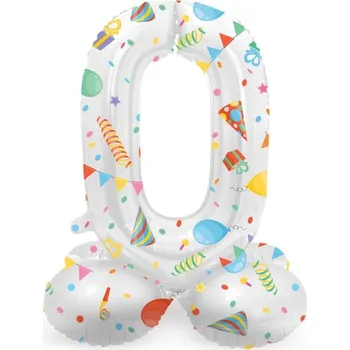 Balónek Folat Balónek fóliový číslo 0 samostojné Veselá party 41 cm