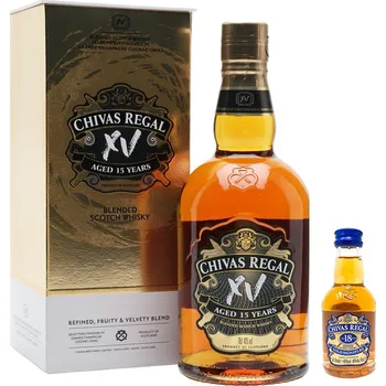 Likér Chivas Regal Aged 15 Years & Gold Signature 18 Years 0,05 l 0,7 l + 0,05 l