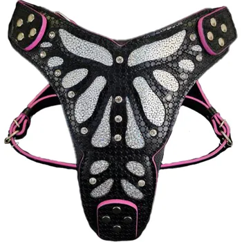 Postroj pro psa Bestia Collars Postroj pro psa Bestia Collar Ariel černo růžový Velikost: M