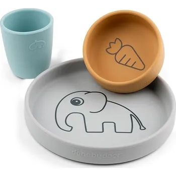dětská jídelní sada DONE BY DEER silikonový jídelní set Elphee