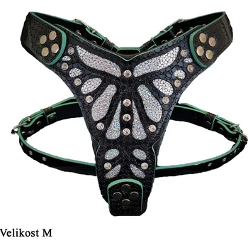 Postroj pro psa Bestia Collars Postroj pro psa Bestia Collar Ariel černo zelený Velikost: XXL