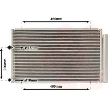 Klimatizace automobilu Kondenzátor, klimatizace VAN WEZEL 53005429