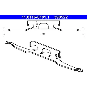 Brzdový systém Pružina, brzdový třmen ATE 11.8116-0191.1