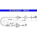 Tažné lanko, ovládání spojky ATE 24.3728-0332.2