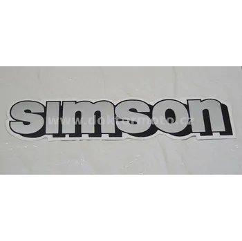 Samolepicí dekorace na vozidlo Nálepka nádrže SIMSON - stříbrná