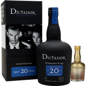 Likér Dictador Aged 20 Years & XO Perpetual 0,05 l 0,7 l + 0,05 l