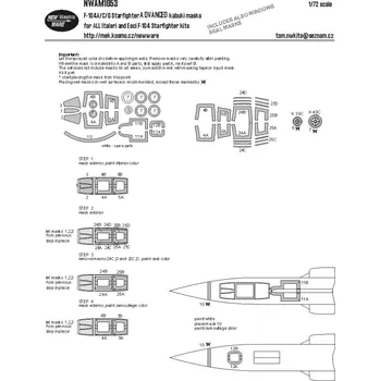 Plastikový model New Ware 1/72 Mask F-104A/C/G Starfighter ADVANCED (ITAL)