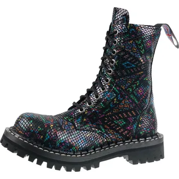 Pánská zimní obuv boty kožené unisex - 10 dírkové - STEADY´S - STE/10_MEXICO 2 - 41