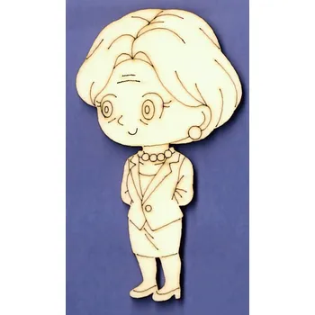 Svatební dekorace Výřez z překližky,My114, PANÍ ŘEDITELKA,7cm,1ks