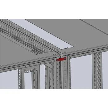 Serverovna DP-DR-RF1-H Spojovací sada mezi dva stojanové rozvaděče Conteg RF1, instalace včetně bočnic, černá