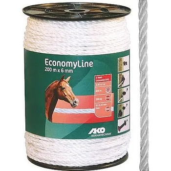 Ohradník Ohradníkové lano EconomyLine - 200 m bílá