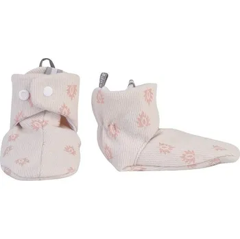 Capáčky LODGER bavlněné capáčky SLIPPER PRINT RIB Tan 6-12m