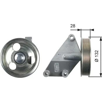 Vratná/vodicí kladka, klínový žebrový řemen GATES T36428