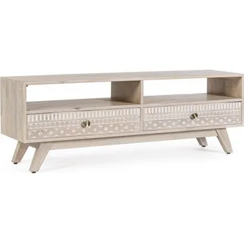 Televizní stolek BIZZOTTO Dřevěný TV stolek INDIRA světlý 0747067