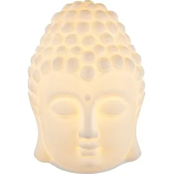 Keramická dekorace Buddha s LED osvětlením 1ks, 10x11x14 cm - Buddha vlevo