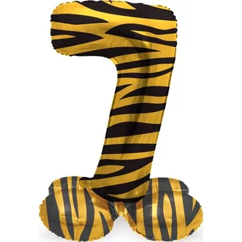 Folat Balónek fóliový číslo 7 samostojné Tygr 72 cm