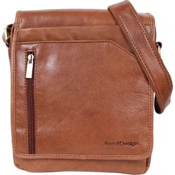 Sendi Design Pánská kožená taška přes rameno IGOR koňak