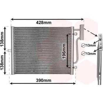 Výparník klimatizace Kondenzátor, klimatizace VAN WEZEL 74005038