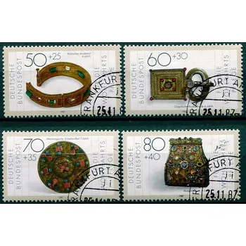 Poštovní známka (1987) MiNr. 1333 - 1336 - O - Německo - Zlatnictví a stříbrnictví