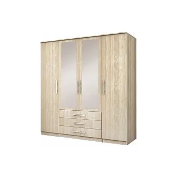 Šatní skříň Skříň ROMA LUX 4 šatní, 200cm