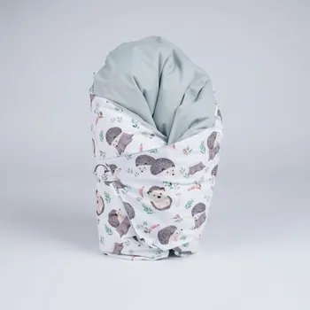 Zavinovačka Tulimese Náhradní povlak ježek v lese šedozelená VELIKOST NÁHRADNÉHO POVLAKU: POVLAK 90X90 CM